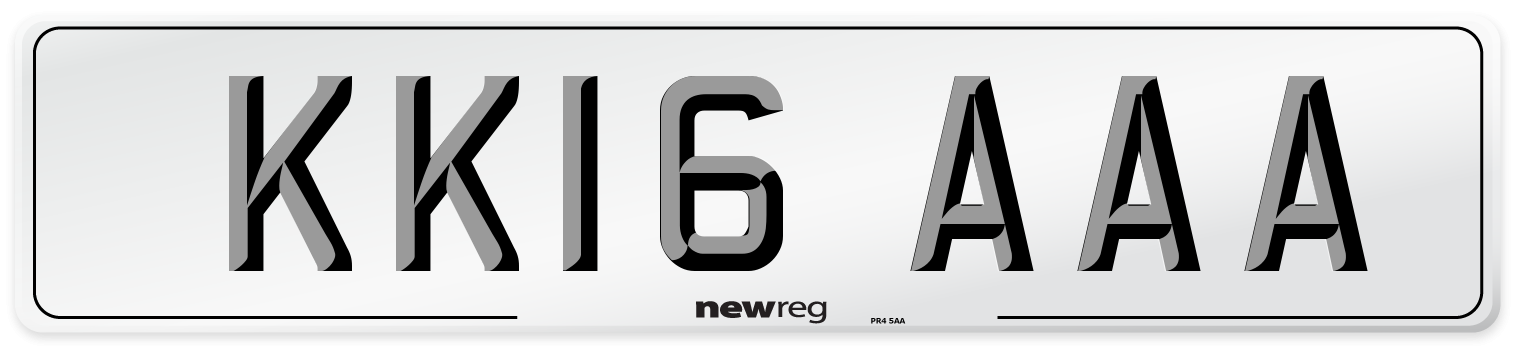 KK16 AAA Number Plate from New Reg